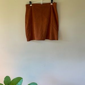 faux velvet skirt